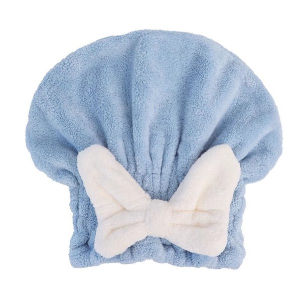 Gorro absorbente para secar el cabello, toalla de microfibra de secado rápido, gorro de ducha, turbante para secar el cabello mojado con lazo para mujeres y niñas.