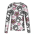 thumbnail image 4 of Qingpeng T Shirt for Men Dog Paw Print Shirt Long Sleeve Cute Tops Casual Lightweight Tee Shirts, 4 of 5