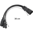 thumbnail image 5 of 4PCS 0.3m IEC 320 C14 to Dual IEC 320 C15 Female Splitter Extension Cable for Router，Network Switch, Computer(c14-2xc15), 5 of 5