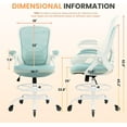 thumbnail image 2 of HYLONE Drafting Chair Tall Office, Ergonomic Standing Desk Stool Adjustable Drafting Chair Big Tall Drafting Office Chair Blue, 2 of 7
