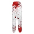 thumbnail image 4 of WXLWZYWL Halloween Sweatpants for Women Scary Bloody Splash Print Fleece Lined Bottoms Gym Workout Pants Halloween 2024 Fall Jogger Pants, 4 of 5