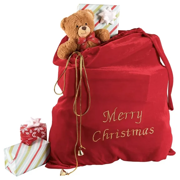 Christmas Santa Claus Gift Sack For Christmas Parties Holiday Gift Bag