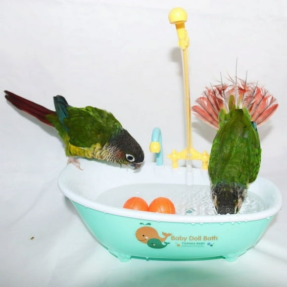 Limited Time Deal Iumwxz Parrot Automatic Bath Tub Multifunctional Cute Electric Automatic Bathtub Bird Bathroom Toys Shower Box Automatic Bathtub for Small Medium Birds Big Savings