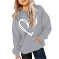 thumbnail image 4 of YunPes Boys Girls Heart Hooded Sweatshirts Comfy Oversized Fleece Pullover Sweatshirt Kids Fall Winter Long Sleeve Trendy Hoodies, 4 of 4