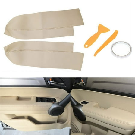 1 Pair For Honda for CR-V 2007-2012 Leather Front Door Panels Armrest Cover