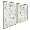 thumbnail image 2 of Kate and Laurel Sylvie 871 Modern Circles & 869 Going in Circles Framed Canvas Wall Art Set by Teju Reval of SnazzyHues, 2 Piece Set 28x38 Bright Gold, Modern Abstract Art for Wall, 2 of 6