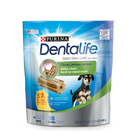 Purina DentaLife Toy Breed Dog Dental Chews; Daily Mini - 58 ct.