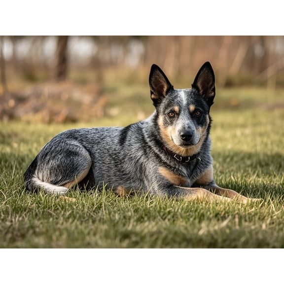 Blue Heeler Australian Cattle Dog Diamond Art 5D Diamond Painting DIY Kits Full Round Drill Crystal by Number Stitch Handmade Arts and Crafts for Living Room Home Wall Decor 12x16 inch / 30x40cm