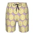 thumbnail image 4 of Naloa Yellow Lemon Slices Men's Beach Shorts, Surfing shorts, Swim trunks, Quick Dry Swim Trunks for Surfing Beach Fun - XX-Large, 4 of 9