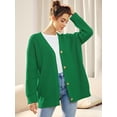 thumbnail image 4 of Women's Cardigan 2023 Open Front Oversized Button Lightweight Sweaters V Neck Loose Cardigans Knit Outwear, 4 of 14