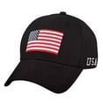 thumbnail image 2 of Rothco Black USA Flag Low Profile Cap 4619, 2 of 2