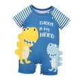thumbnail image 4 of Peleles de manga corta de verano para bebé recién nacido, monos de gateo, transpirables con ropa con estampado de dinosaurio para uso diario de fiesta 9 a 12 meses, 4 of 9