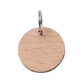 thumbnail image 2 of Unfinished Dog Tag Blank Cat Tag Necklace Pendant Decor Craft Wooden Cutouts Round 3x3x0.2cm, 2 of 8