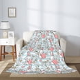 thumbnail image 2 of Disketp Cute Rabbit And Heart Cozy Flannel Fleece Throw Blanket: Has a velvety texture for All Seasons - Perfect for Women, Men, & Kids"60"x50", 2 of 6