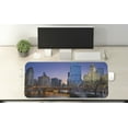thumbnail image 2 of Landscape Computer Mouse Pad, Usa Chicago Cityscape with Rivers Bridge and Skyscrapers Cosmopolitan City Image, Rectangle Non-Slip Rubber Mousepad X-Large, 35" x 15", Multicolor, by Ambesonne, 2 of 2
