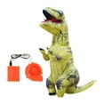 thumbnail image 4 of Disfraz inflable de dinosaurio, disfraz de soplado de aire, mono, accesorios, juego de roles, disfraz para fiesta temática de , Niños amarillo, 4 of 9