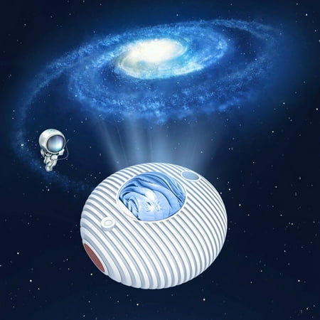 

NIUREDLTD Flying Saucer Starlight Projector USB Atmosphere LED Colorful Atmosphere Night Light Starry Sky Projector