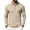 #04 Khaki 【Mix & Match: Essential Colors in Stock】, variant on Men's Casual Fashion Solid Color Short Sleeve Standing Collar Half Button Blouse Shirt Top for Daily Work Office Business Casual Modern Outfit | AESTIVO,Black XL