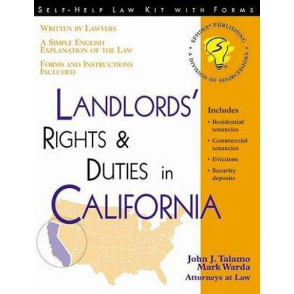 Pre-Owned Landlords' Rights & Duties in California: With Form (Paperback) 1570713596 9781570713590