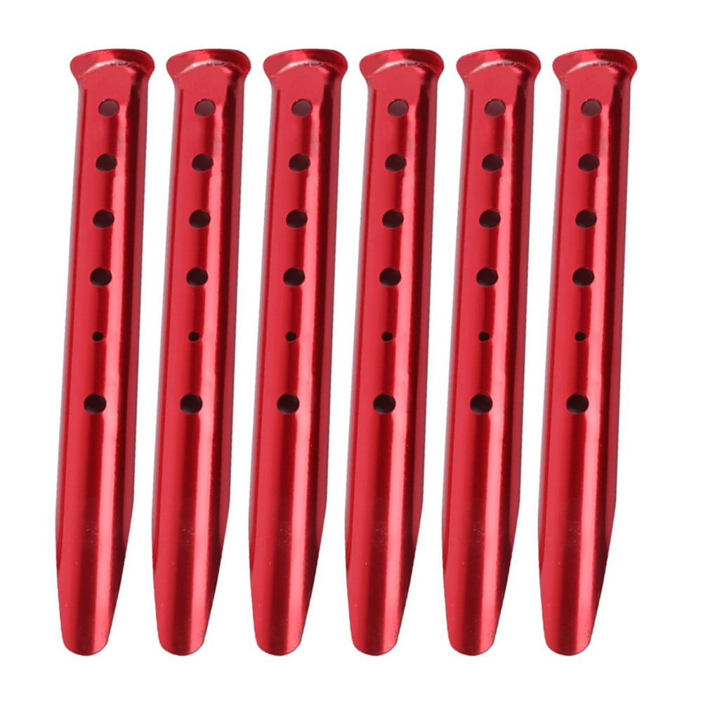 6 Pcs 31Cm Colorful U-Shaped Tent Nail Tent Stakes Snow Peg Sand Peg For Outdoor Camping Hiking Beach Ground Tent Accessories Orange