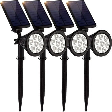 

Solarera 4 Pcs Solar Lights Outdoor Waterproof Solar Powered Landscape Tree Spotlights Waterproof Security LED Outdoor Pathway Lights for Garden Lawn Yard Step Walkway Pathway Auto on/Off