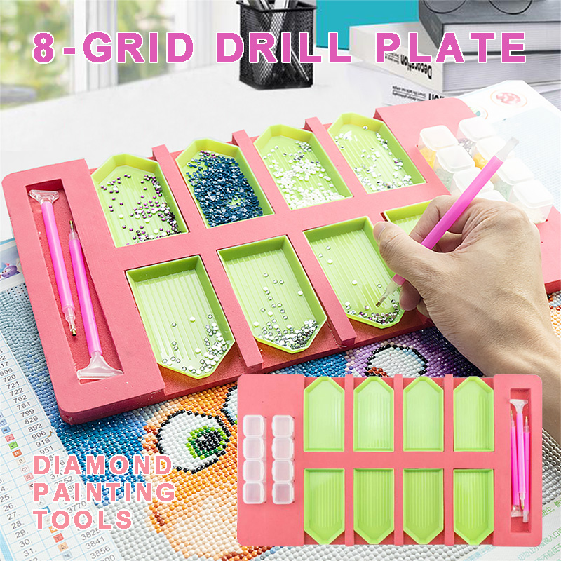 DIY Diamond Painting Tray Organizer Drill Pens Tools Art Craft