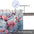 thumbnail image 5 of Cherry Blossom Printed Window Curtains Valances Hummingbird Flower Japanese Asian Watercolor Pink Floral Rod Pocket Window Valance for Living Room Bathroom Bedroom Kitchen 54 by 18 in, 1 Panel, 5 of 6