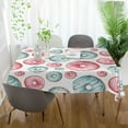 thumbnail image 6 of GZHJMY Donut Square Tablecloth, Waterproof Stain Wrinkle Resistant Washable Polyester Table Cover for Picnic Dinner Holiday Kitchen Party Decor, 54 x 54 in Home Decor, 6 of 7