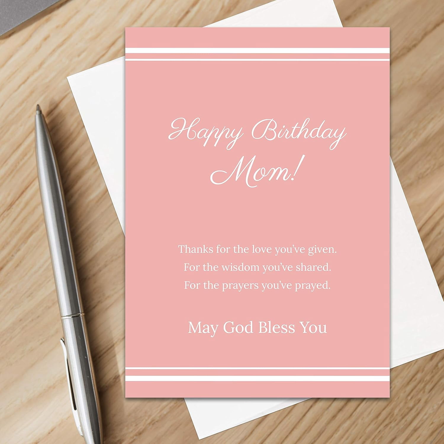 Christian Mom Happy Birthday Card | Birthday Card for Mom (Pack of 25)