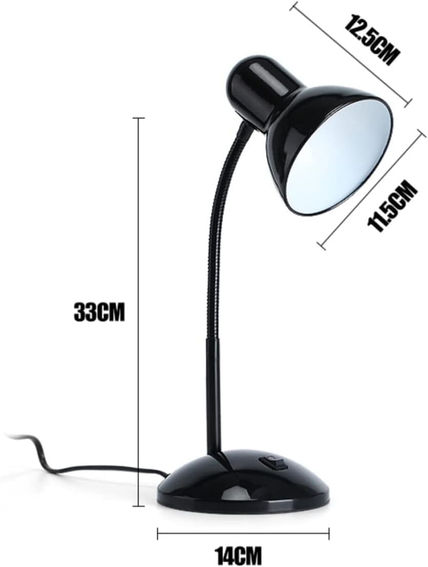 Huiyi  Desk Lamp, Metal Desk Lamp with Versatile Flexible Neck for Home, Office, Bedroom, Reading, Work