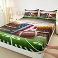 thumbnail image 3 of Manfei Football Game Queen Sheet Sets, Rugby American Football Flat Sheet, Boys Sports Queen Fitted Sheet, Breathable Home Decor 4 Pieces, 3 of 7
