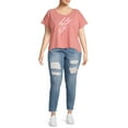 thumbnail image 2 of Dollhouse Womens Junior Plus Destructed Skinny, 2 of 5