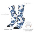 thumbnail image 4 of Hirioo Beautiful Butterflies Pattern Adult Middle Tube Socks Breathable Sock Non-Pilling,Contrasting Color Design, 4 of 6