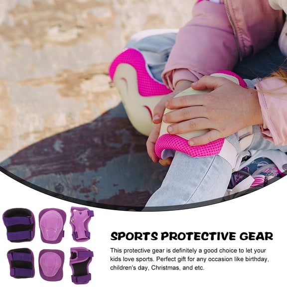 HONMEET 6Pcs Kids Knee Pads Protective Gear for Roller Skating Skateboarding Biking and Outdoor Sports Safety