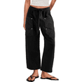 thumbnail image 2 of Women Baggy Barrel Sweatpants Casual Drawstring Wide Leg Pants Lounge Cargo Trousers with Pockets, 2 of 7