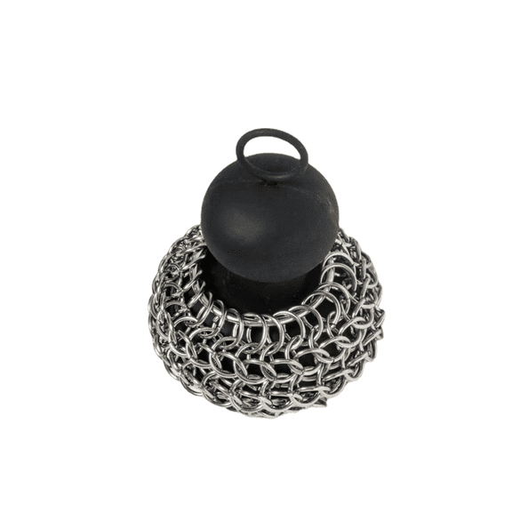 Cast Iron Chainmail Scrubber, Cast Iron Skillet Cleaner for Fry Pan Cleaner Cast Iron Skillet Cleaner Chain Black