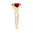 thumbnail image 3 of ANGARA Lab Grown 2.7 Ct Prong-Set Pear Ruby Solitaire Engagement Ring in 14K Yellow Gold for Women (Size-10x8mm) | July Birthstone, Birthday, Anniversary, Jewelry Gift for Women | Lab Grown Ruby Ring, 3 of 7