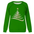 thumbnail image 4 of Meichang Chandails en Molleton de Noël pour Femmes Chemises Raglan Tendance Graphique Arbre de Noël Chandails en Molleton Automne Hiver Col Rond Chandail Tops, 4 of 7