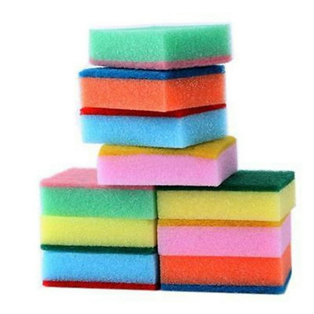 Juego de limpieza con esponjas, cepillos y herramientas universales, 10 piezas, esponjas de cocina, productos de limpieza