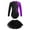 Purple, variant on TiaoBug Kids Girls Figure Skating Ballet Dance Outfits Rhinestone Long Sleeve Leotard Tops with Tutu Skirt Set Black 16