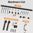 thumbnail image 4 of 60'' x 84'' Sliding Barn Doors and Hardware Included, Unfinished Natural Pine Wood Panels & Barn Door Hardware Kit & Track Joint, Easy Assembly with Pre-Drilled Holes, K Frame, 4 of 9