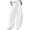 White, variant on Inleife Women's Solid Barrel Wide Leg Sweatpants Drawstring Elastic Waisted Wide Leg Pants Casual Trousers With Pockets Corduroy Pants