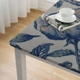 thumbnail image 4 of HAOXIT Spring Tablecloth Square, Blue Watercolor Flower Table Cloth, Tablecloths Polyester Fabric Decorative for Spring Home Kitchen Dining Party 52*52, 4 of 7