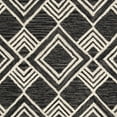 thumbnail image 3 of SAFAVIEH Micro-Loop Floral Diamond Trellis Wool Area Rug, Charcoal/Ivory, 5' x 8', 3 of 4