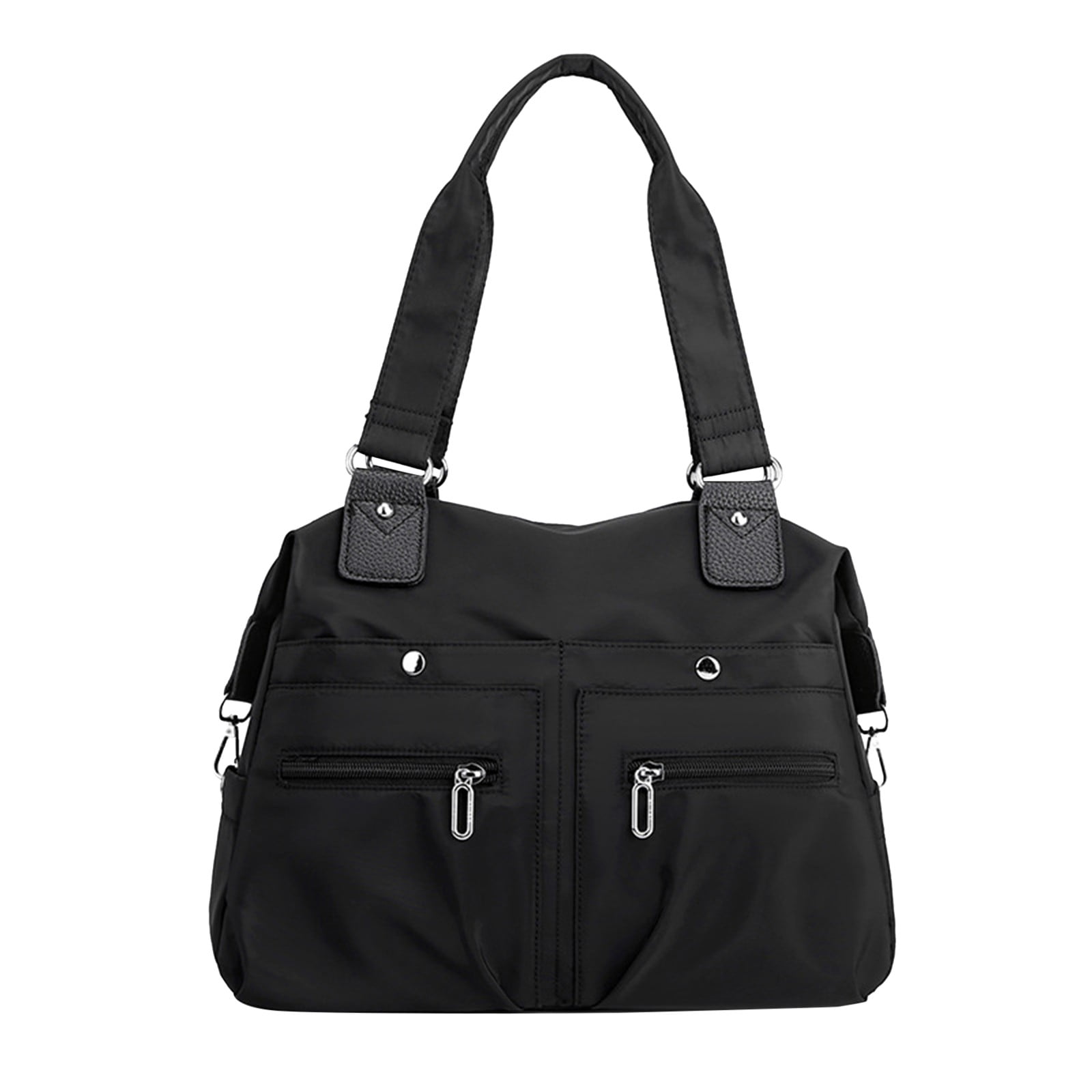 Pochette Nylon Noir Vintage à Bandoulière - Occasion, Style épaule - Sac Pratique Et Léger