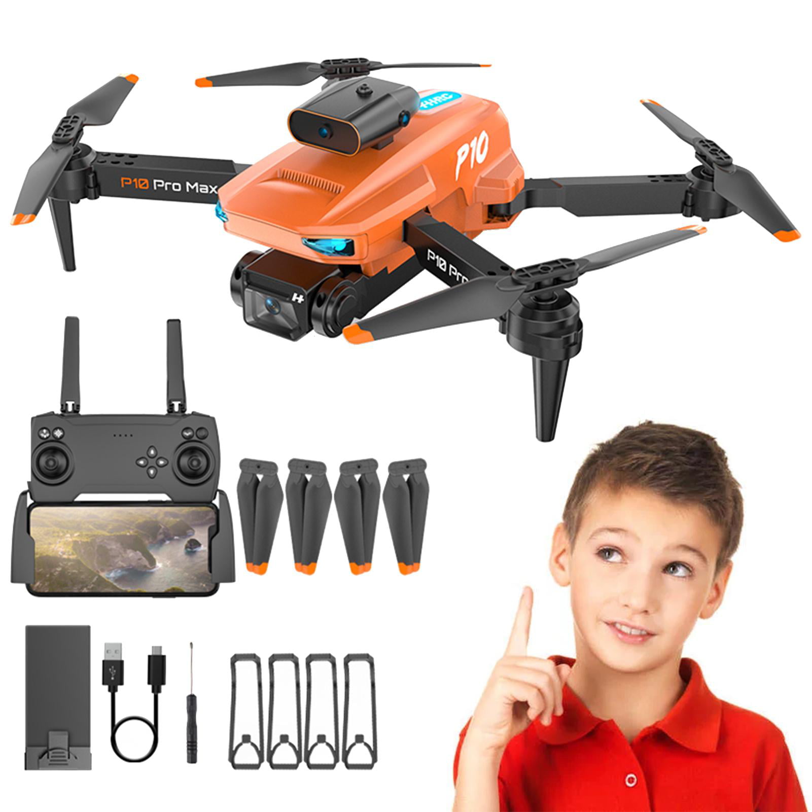 Dual Camera Drone Obstacle Avoidance Drones for Adults High Definition WIFI Remote Controlling Flying Toy for Holding, Image Transmission, and Taking Photos - Walmart.com