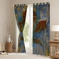 thumbnail image 3 of Navy Blue Blackout Curtains Modern Mid Century Curtains Grunge Tie Dye Curtains & Drapes Vintage Ombre Gradient Living Room Curtains, Scarlet Abstract Flower Floral Window Curtains Retro Bedroom Decor, 3 of 6