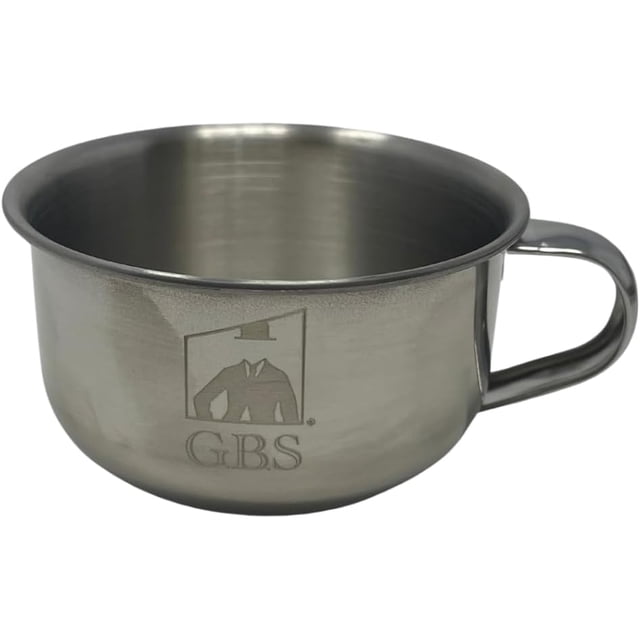 G.B.S Bol de Rasage Chromé - Acier Inoxydable Incassable, s'Adapte jusqu'à 3 oz, Durable pour la Maison, Complimente Tout Rasoir et Brosse à Raser, Finition Brillante pour Voyage, Base Quotidienne