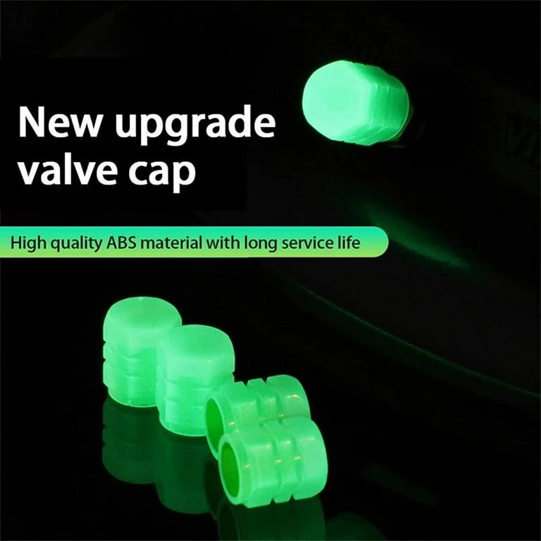 Green Car Accessories Valve Caps Tyre Valve Stem Air Dust Rim Cover Glow In  Dark