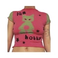 thumbnail image 1 of hirigin Women Graphic Print Crop Top Short Sleeve Aesthetic Vintage Tees Casual E-Girl Grunge T-Shirt 2022 Trendy Streetwear, 1 of 5